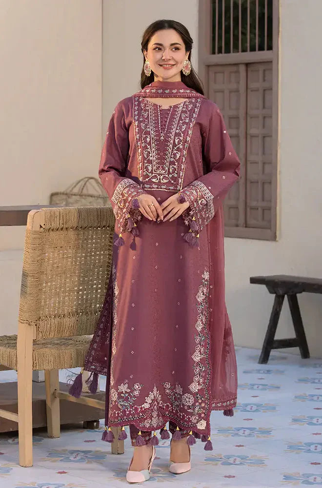 Jade - Winter 3PC Lawn Embroidered Suit - zab1104