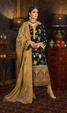 Velvet Heavy Embroidered Shirt With Organza Heavy Embroidered Dupatta - zab983