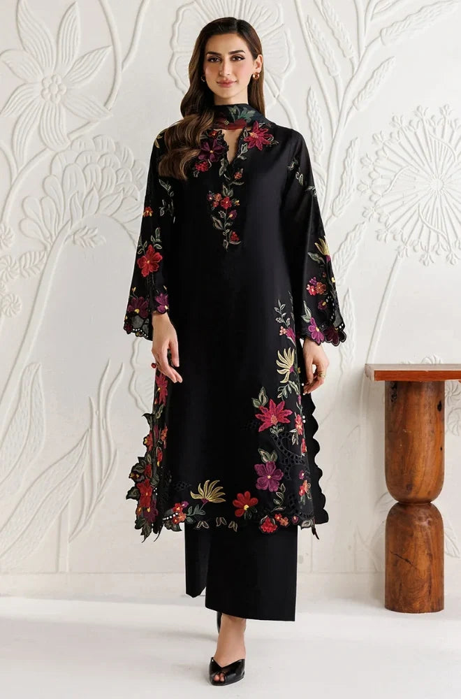 Iznik - 3PC Dhanak Embroidered Shirt With Chiffon Printed Dupatta and Trouser - zab1515