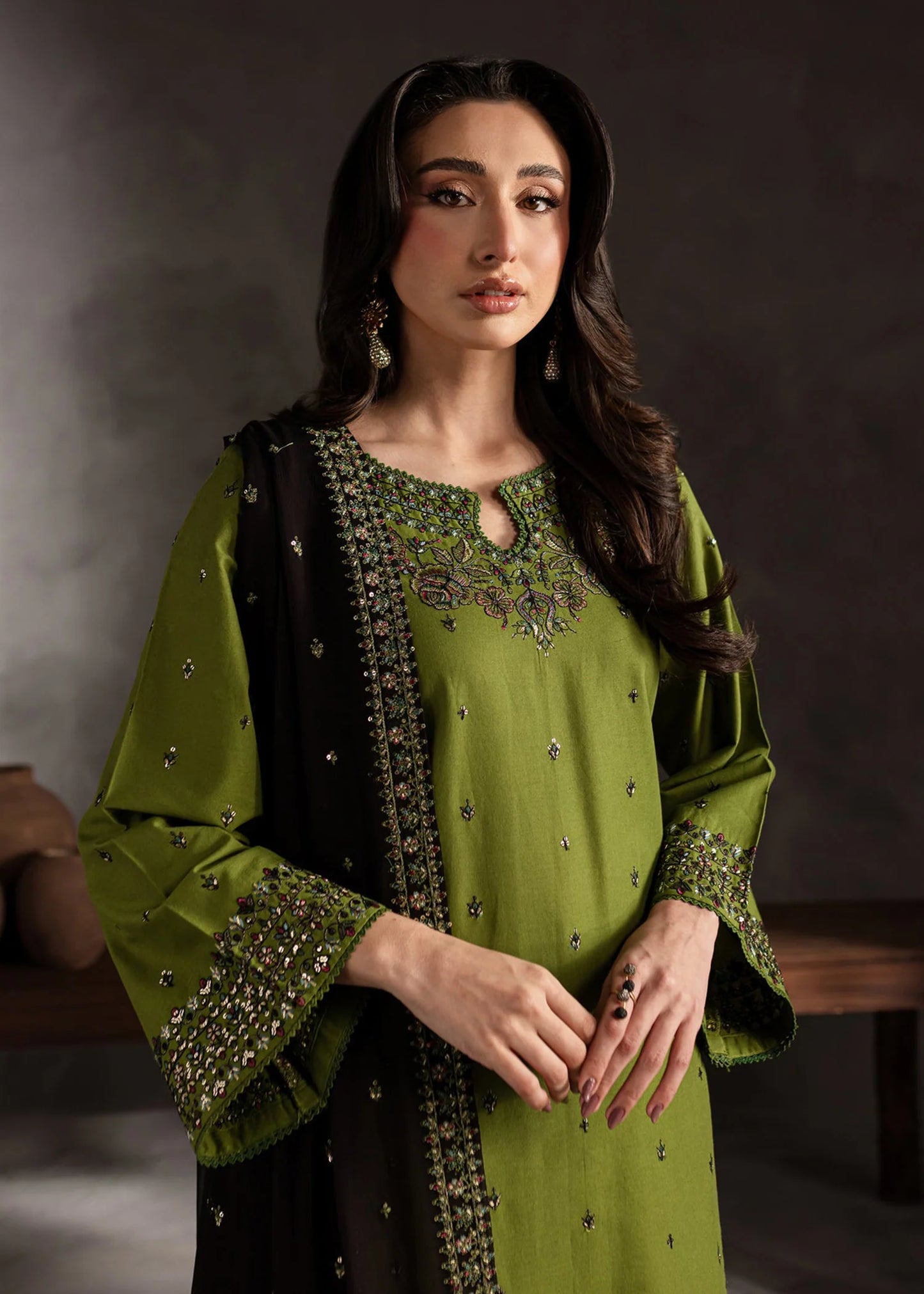 Urge - Summer 3PC Lawn Embroidered Suit - zab1291
