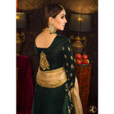 Velvet Heavy Embroidered Shirt With Organza Heavy Embroidered Dupatta - zab983