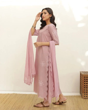 Dyot 3PC Lawn Embroidered Shirt With Monar Embroidered Dupatta zab842
