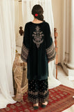 zab958 Unstitched 3PCs Embroidered Velvet Dress With Embroidered Organza Dupatta