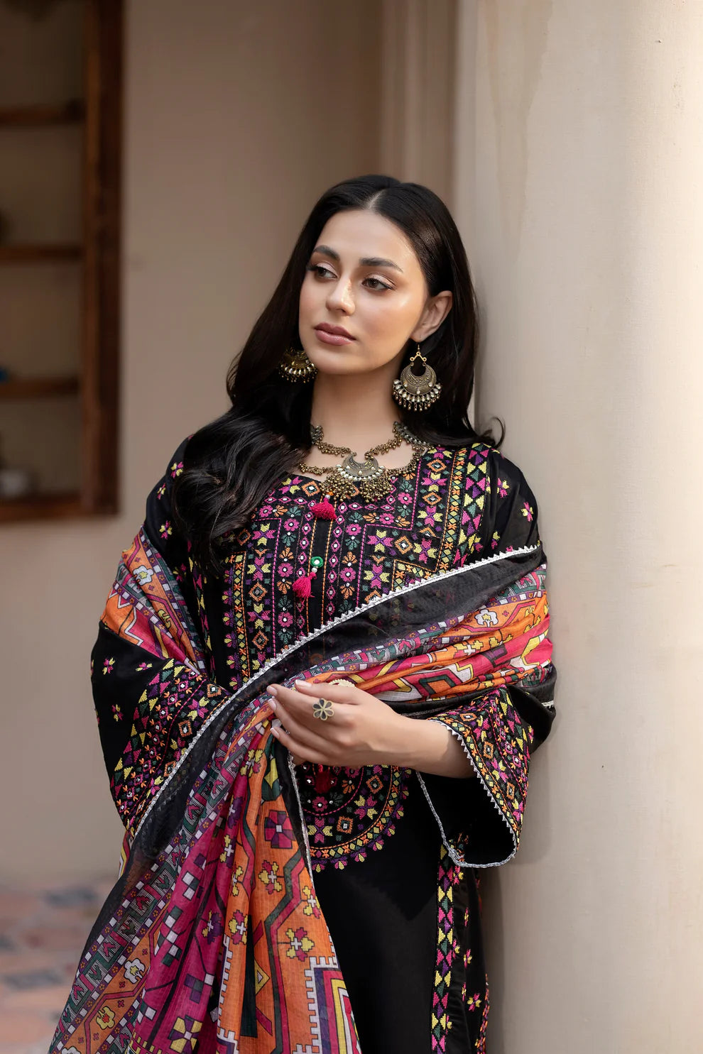 ZAB - Unstitched Luxury Lawn Heavy Embroidered 3PC Suit - zab1343