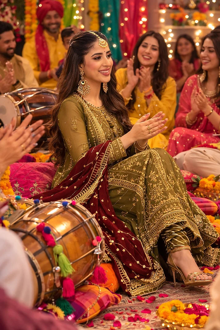 Asim Jofa, Unstiched 3 piece chiffon suit - zab1544