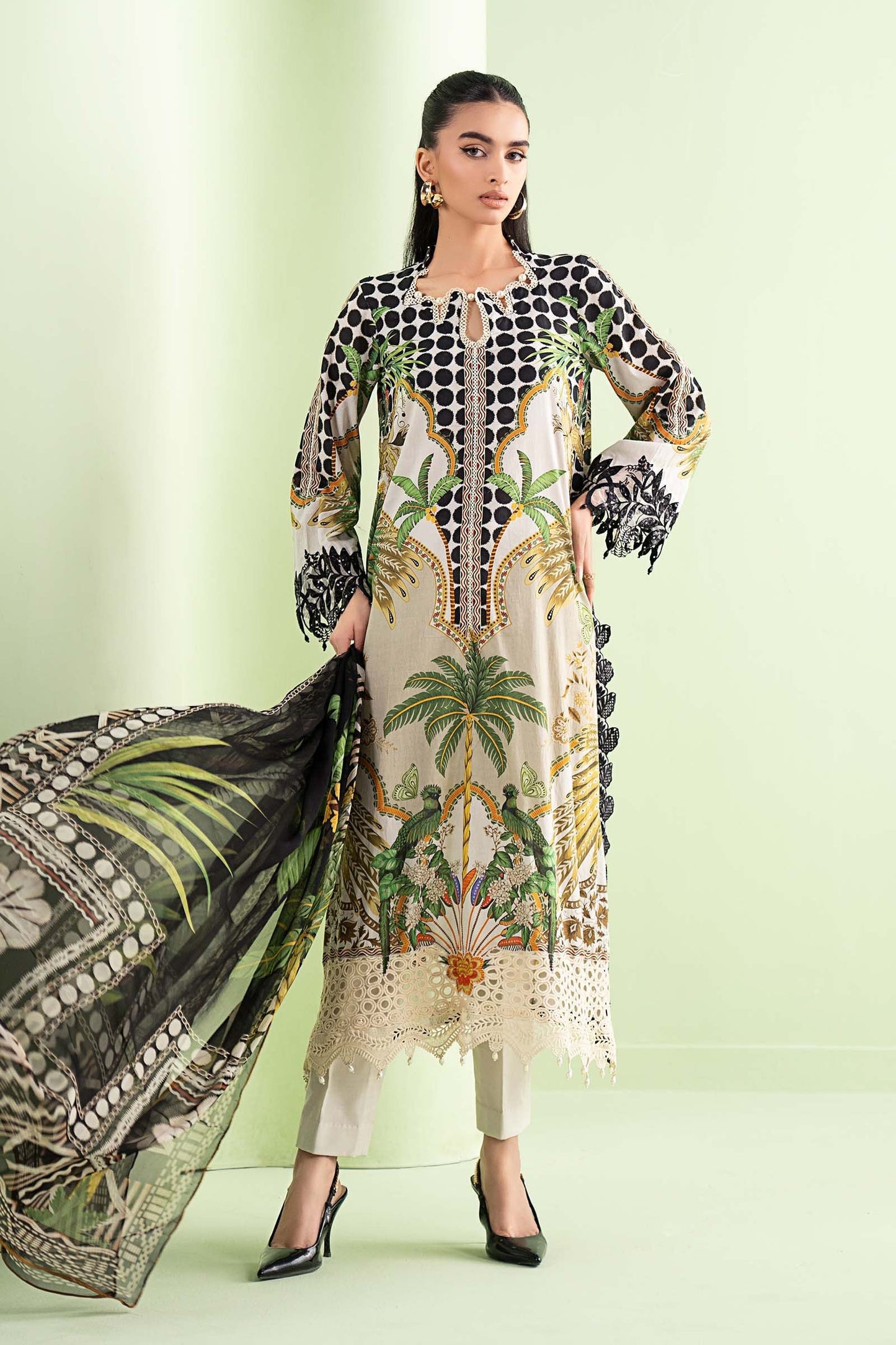 Zab - Summer 3PC Lawn Digital Printed Dress - zab1366