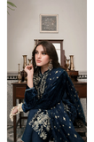 Jazmin - Embroidered Velvet 3-Piece Dress - zab984