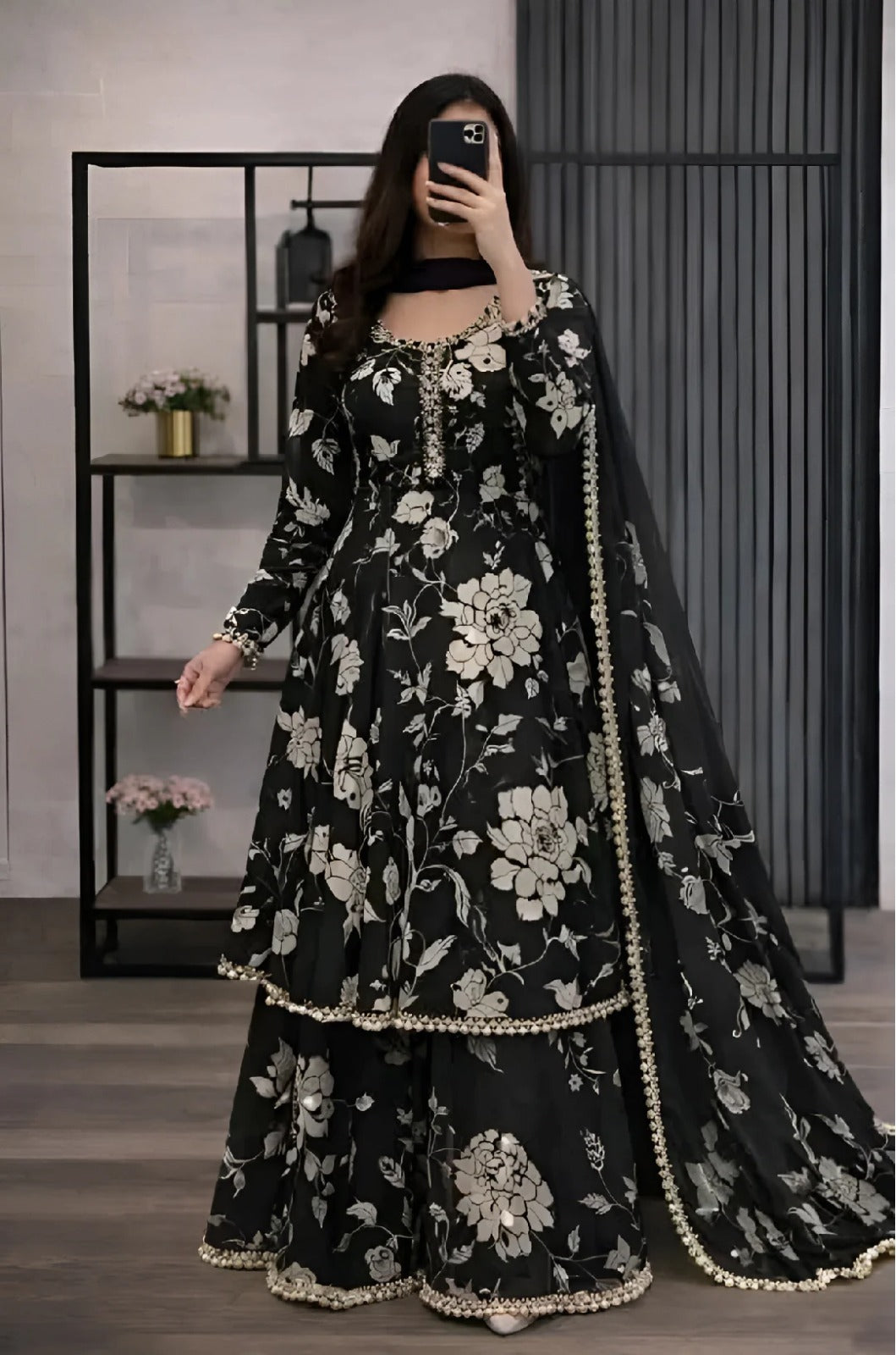 ZAB - 3 piece Lawn frock style Printed suit - zab1473