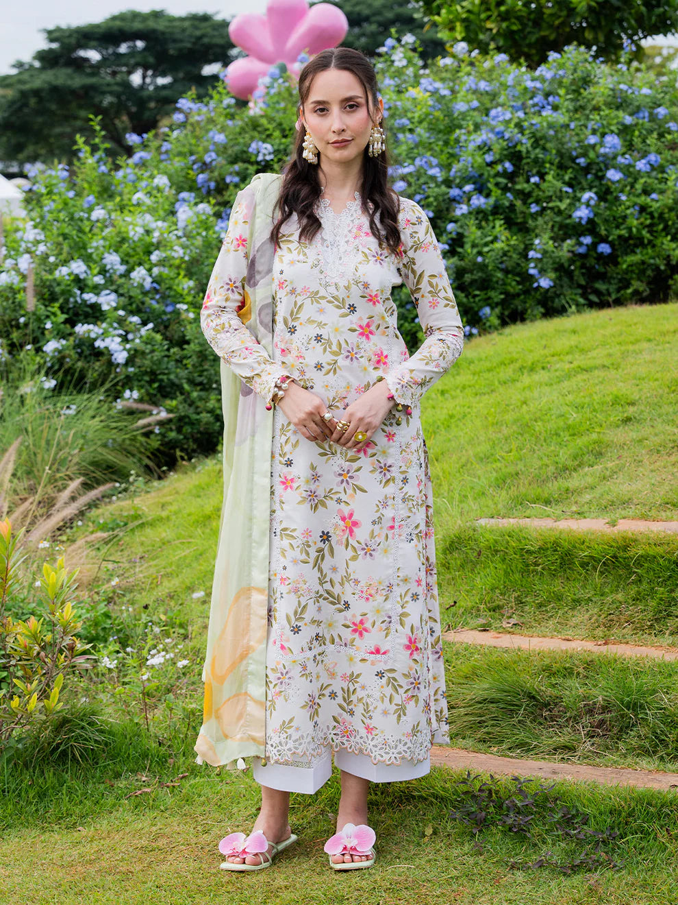 Zab - Summer 3PC Lawn Digital Printed Dress - zab1359