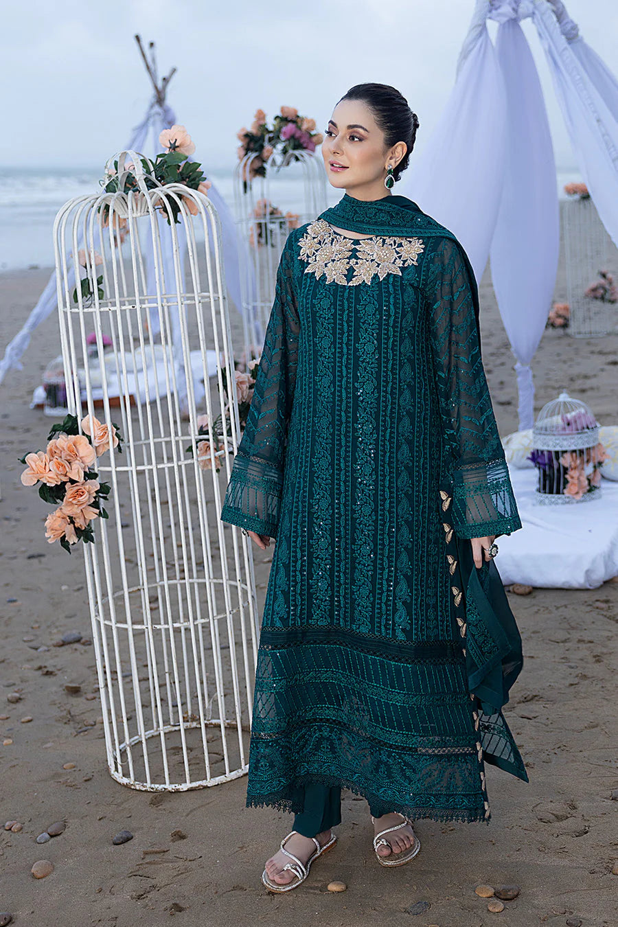 Mohagni - Summer 3PC Lawn Embroidered Suit - zab1402