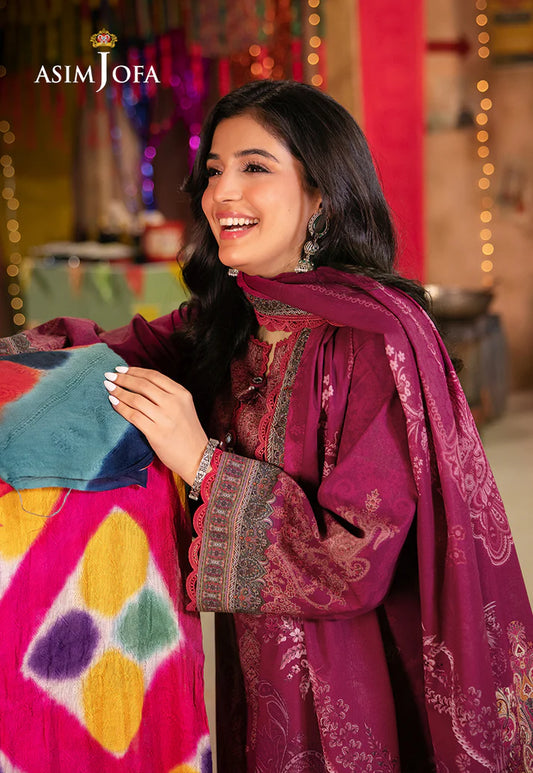 Asim Jofa - Summer 3PC polly Lawn Digital Printed Dress - zab1399
