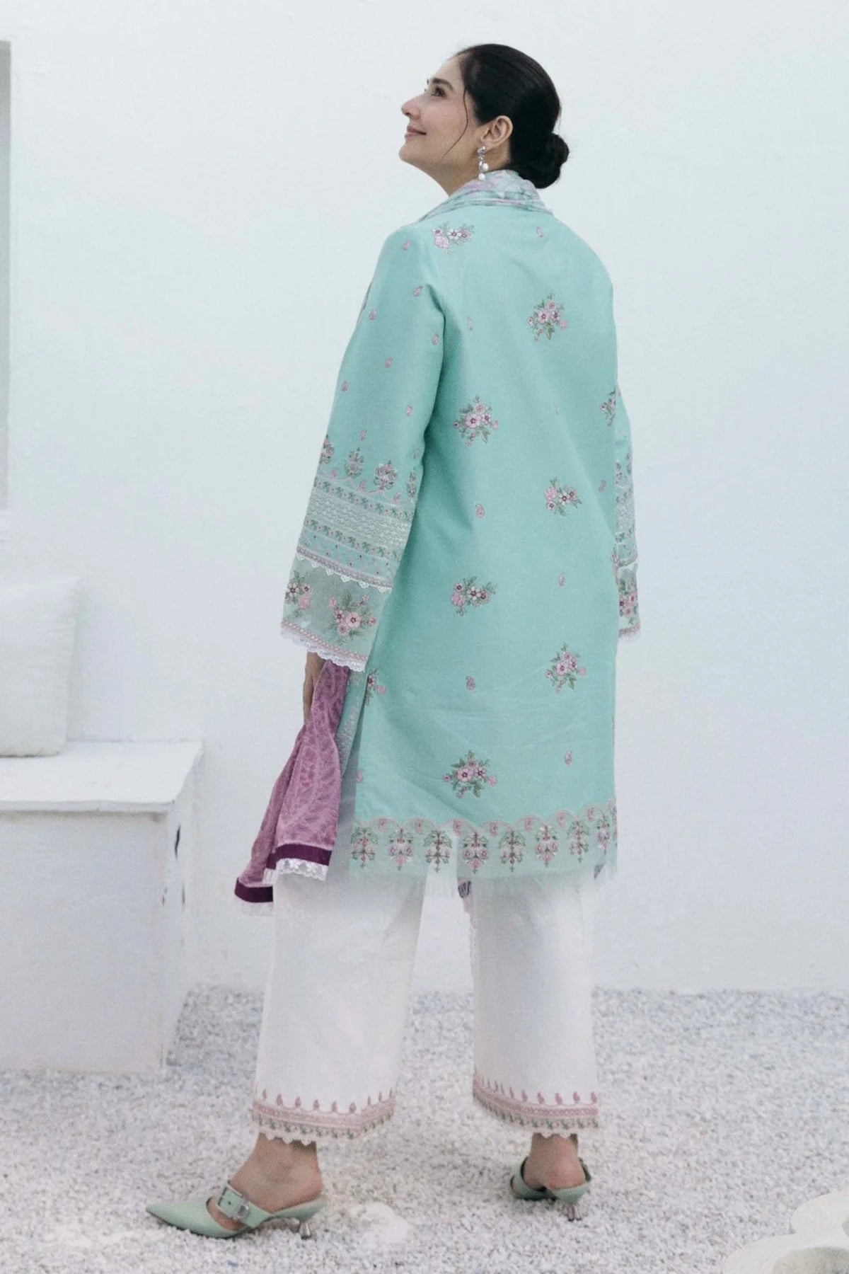 Zarashahjhan Embroidered Dhanak Three Piece COCO zab805