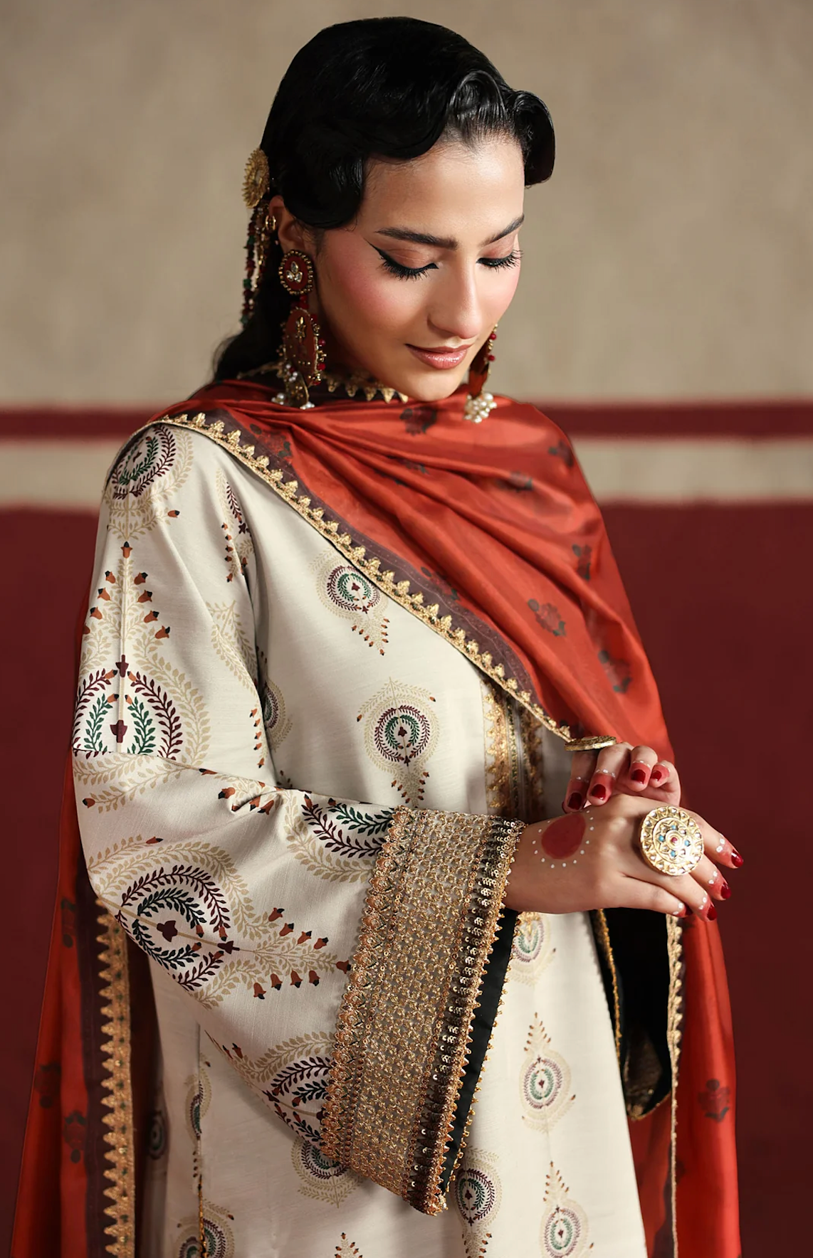 Humjoli - - Unstitched Luxury Lawn Heavy Embroidered 3PC Suit - zab1431