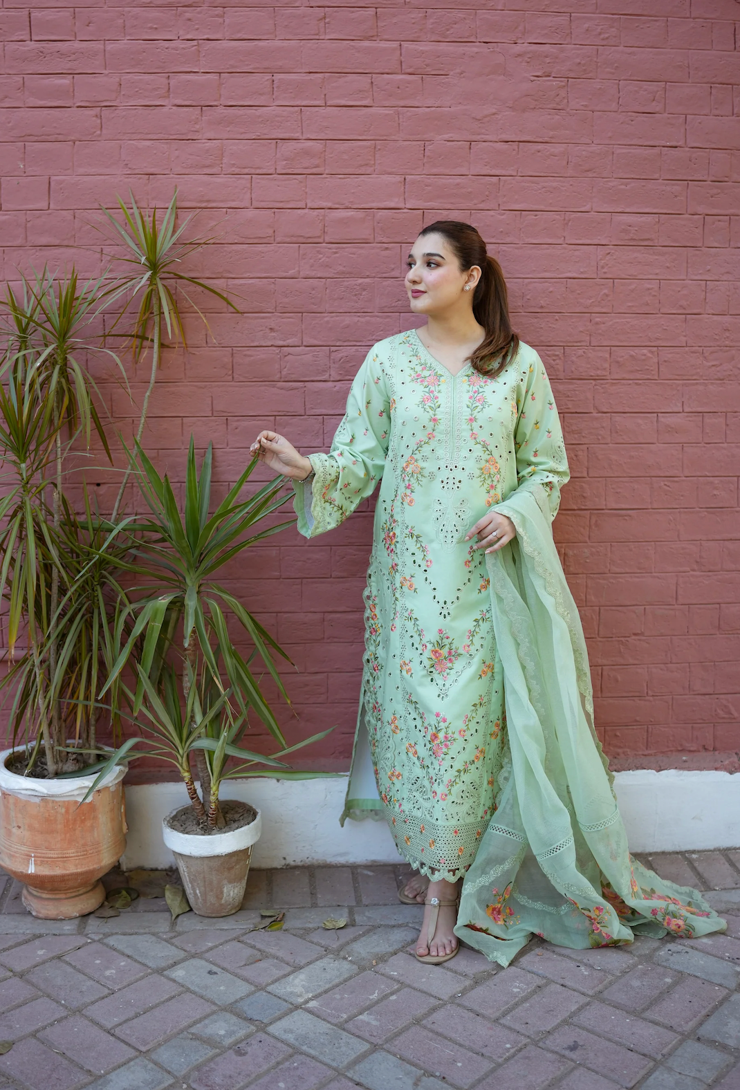 Aneela - Summer 3PC Lawn Embroidered Suit - VL1419