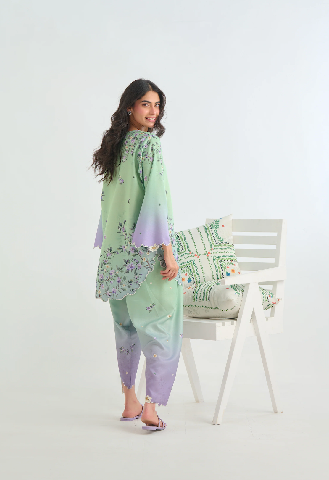 Sapphire - Summer 2PC Lawn Digital Printed Dress - zab1428