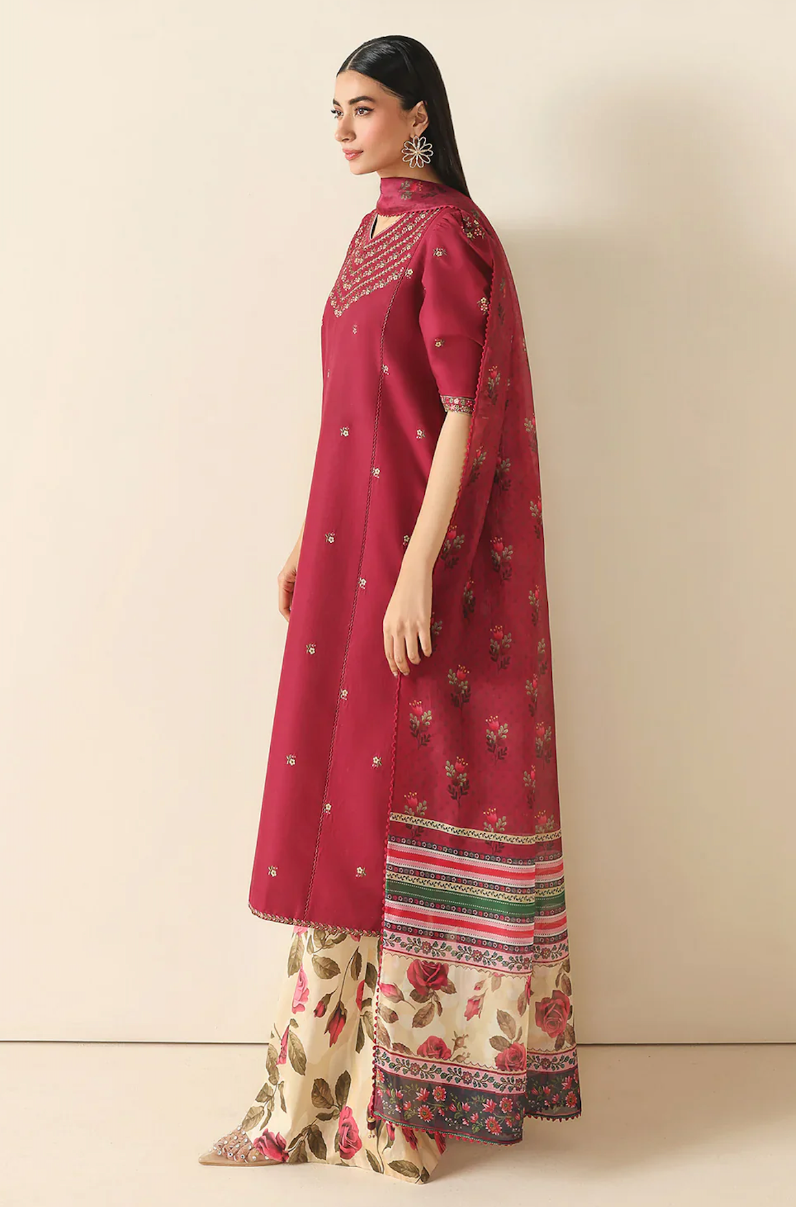 Baroque - Summer - 3PC Lawn Embroidered Suit - zab1456