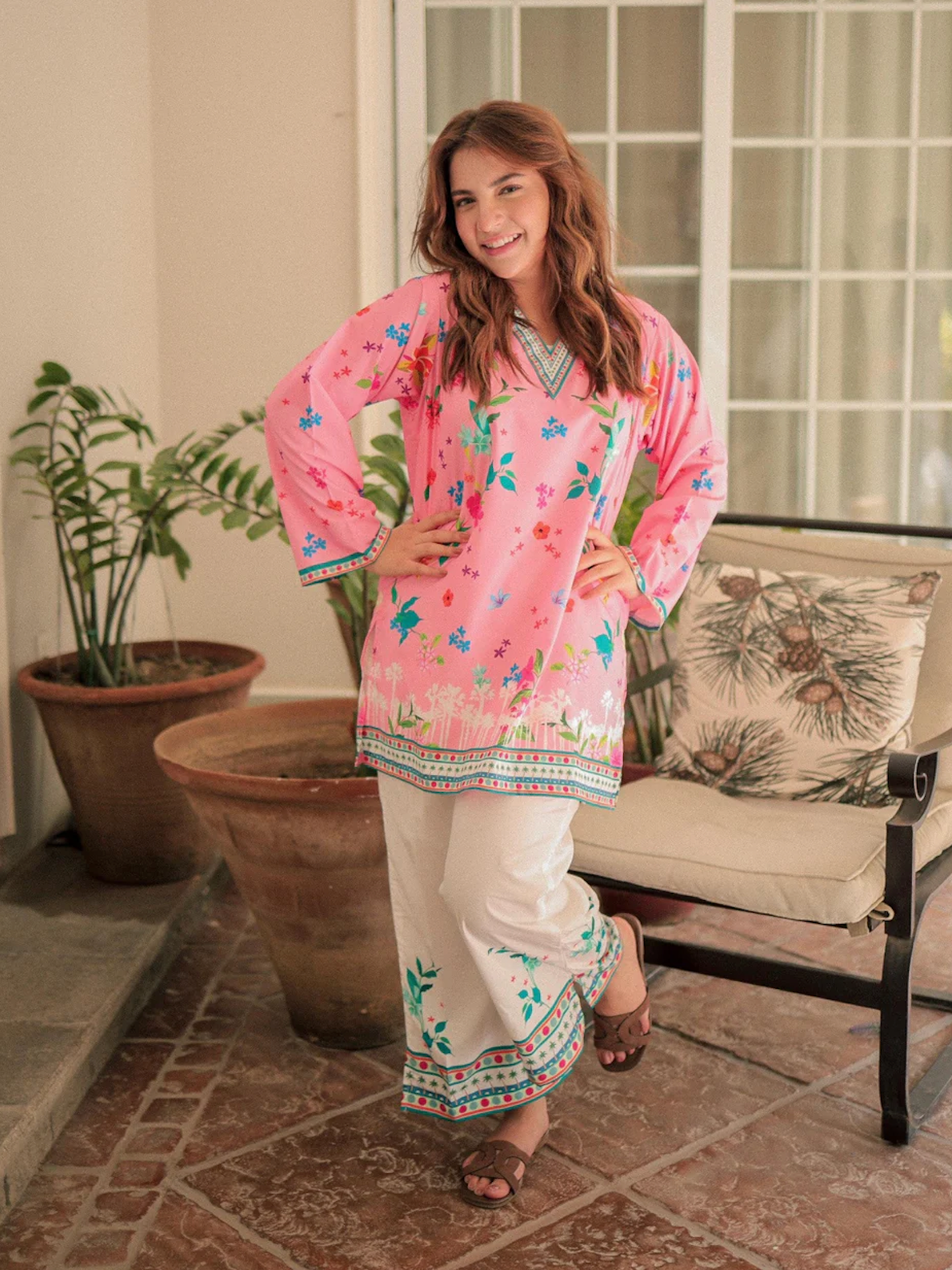 Maria b. 03 PCS UNSTITCHED SUIT FABRIC Digtal printed Silk zab1477