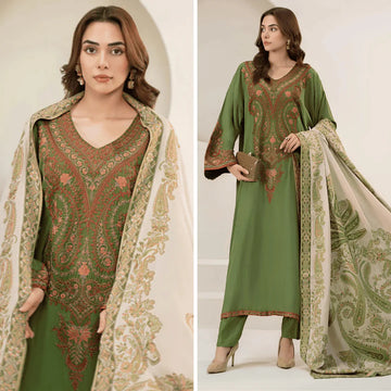 Maria.B. 3 Piece Embroidered Lawn Suit. zab907