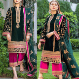 Zainab Chottani - Embroidered Velvet Dress - zab987
