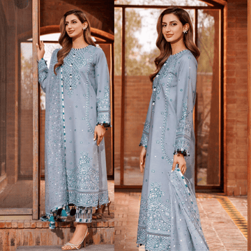 Maria.B. 3 Piece Heavy Embroidered Lawn Suit. zab920