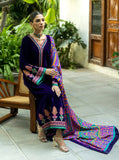 Charizma Embroidered Velvet 3piece suit - zab975