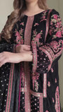 Maria B - Velvet Dress with Embroidered Dupatta - zab992