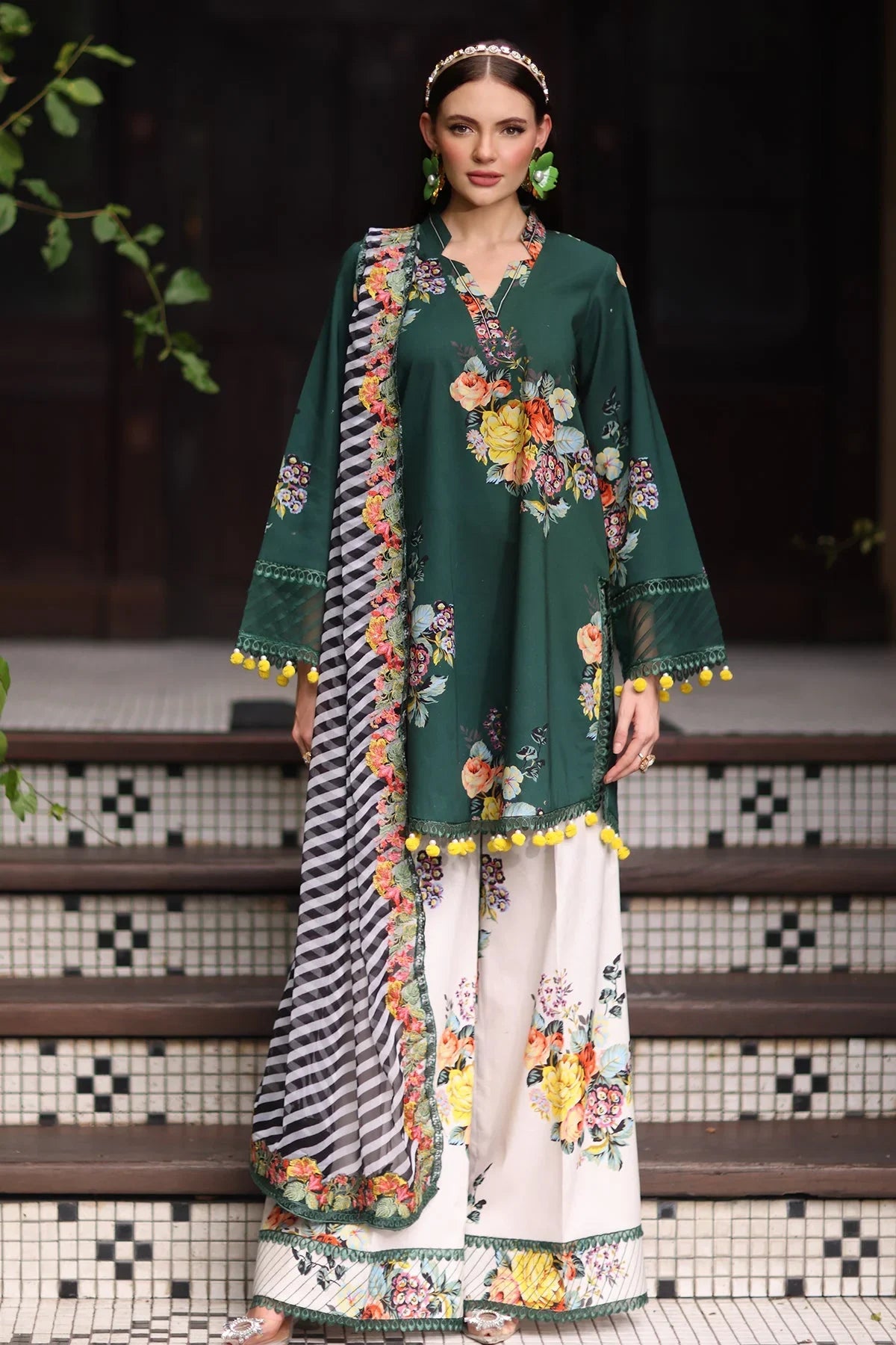 Zab - Summer 3PC Lawn Digital Printed Dress - zab1374