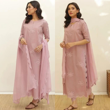 Dyot 3PC Lawn Embroidered Shirt With Monar Embroidered Dupatta zab842