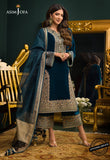 3PC Velvet Heavy Embroidered Shirt With Organza Dupatta -Zab300