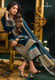 3PC Velvet Heavy Embroidered Shirt With Organza Dupatta -Zab300