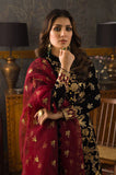 Zab299 3PC Velvet Heavy Embroidered Shirt With Organza Heavy Embroidered Dupatta