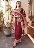 ZAB581 3 Piece Silk Embroidered With Jaquard Duppatta