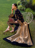 3-Piece Unstitched Heavy Embroidered Velvet Suit - zab980