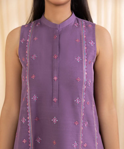 Sapphire - Winter 3PC Dhanak Embroidered Suit - zab1246
