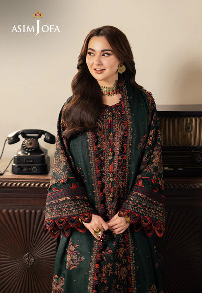 Asim Jofa, unstitched 3 piece Lawn sequence embroidered suit - zab1248