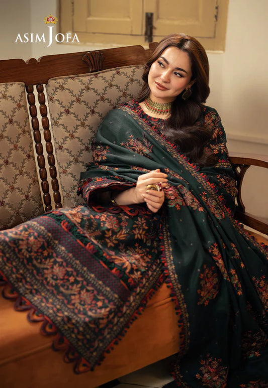 Asim Jofa, unstitched 3 piece Lawn sequence embroidered suit - zab1248