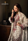 Asim Jofa - Winter 3PC Dhanak Embroidered Suit - zab1103