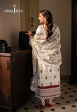 Asim Jofa - Winter 3PC Dhanak Embroidered Suit - zab1103