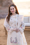 zab836 Chikenkari Qalamkar Embroidered Dhanak Three Piece