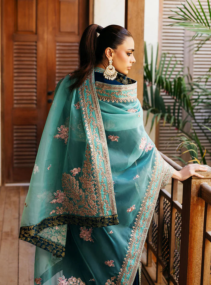 Zainab Cottani - 3-Piece Unstitched Heavy Embroidered Velvet Suit - zab943