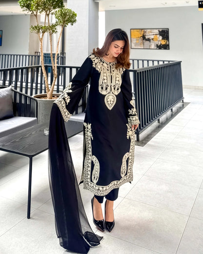 Mirana - Summer 3PC Lawn Embroidered Suit - zab1324