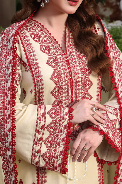 Asim Jofa - Winter 3PC Dhanak Embroidered Suit - zab1173