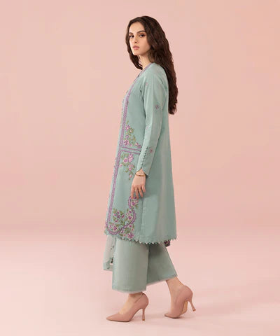 Sapphire, unstitched 3 piece embroidered Lawn suit. ZAB630