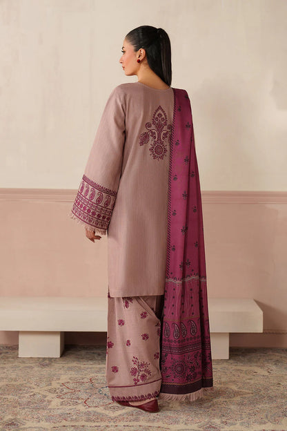 Baroque - 3PC Dhanak Embroidered Suit - zab1270