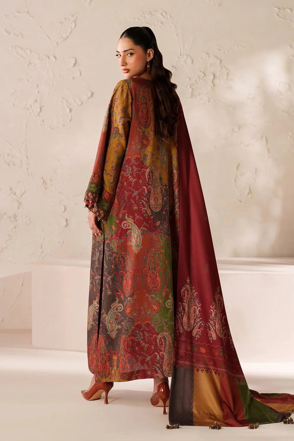 Charizma - Winter 3PC Karandi Digital Printed Dress - zab1537