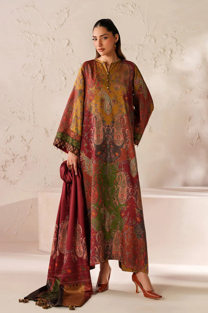 Charizma - Winter 3PC Karandi Digital Printed Dress - zab1537