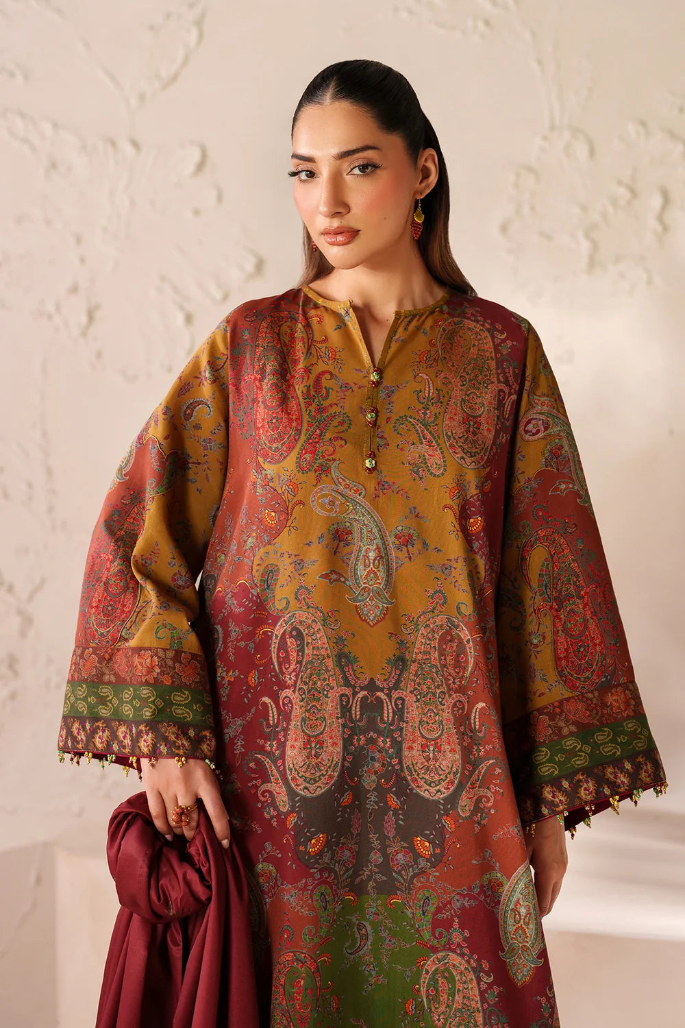 Charizma - Winter 3PC Karandi Digital Printed Dress - zab1537