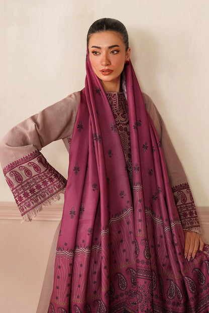 Baroque - 3PC Dhanak Embroidered Suit - zab1270