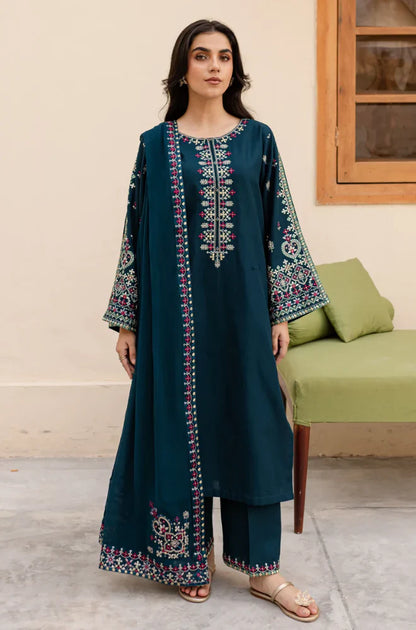 Sapphire 3PC Lawn Embroidered Suit zab918