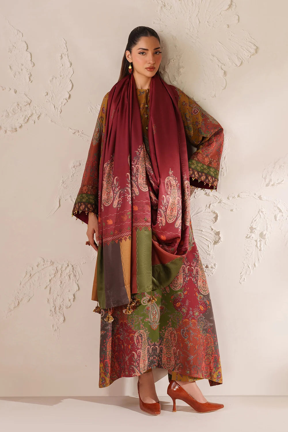 Charizma - Winter 3PC Karandi Digital Printed Dress - zab1537